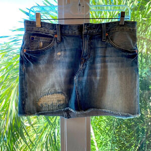Gap Denim Distressed Skirt